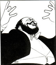 لوتشيانو بافاروتي كما يراه الفنان البيرت هيرشفليد